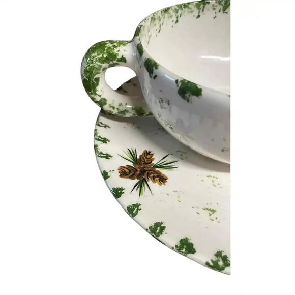 Set of Two‎ New Handmade Pine Cone Soup Bowls - Picture 3 of 8